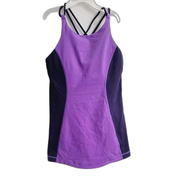 Lululemon Women's Virtuous Tank Top cross back Purple Size 6 - Picture 3 of 13